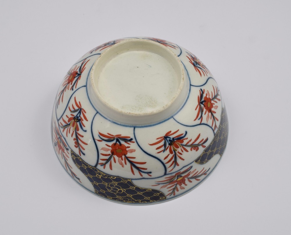 First Period Worcester Porcelain Imari Slop Bowl c.1775 View VII