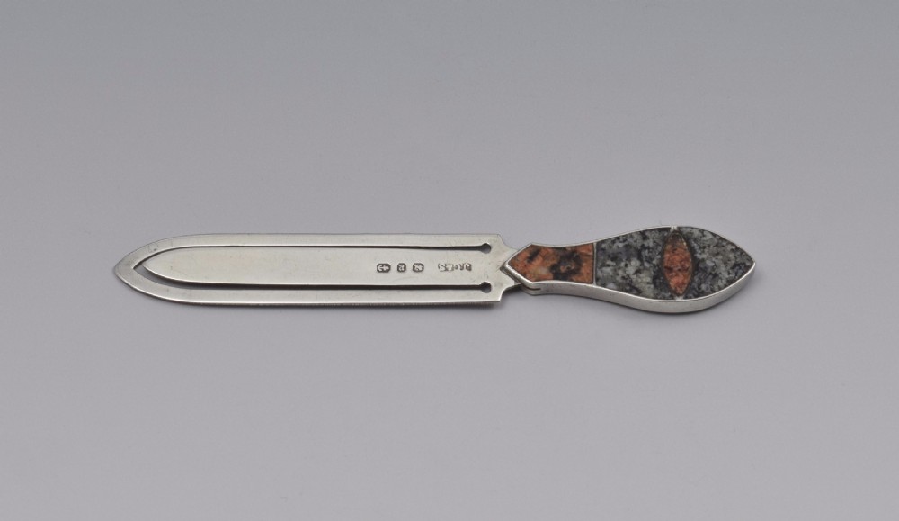 Victorian Silver & Agate Bookmark Joseph Cook & Son View IV