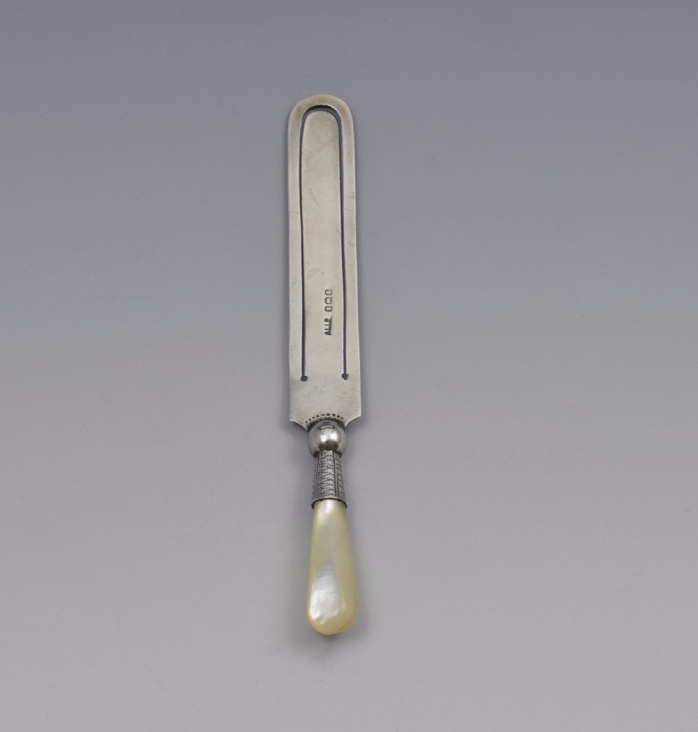 George V Silver & Mother Of Pearl Bookmark Adie & Lovekin View IV
