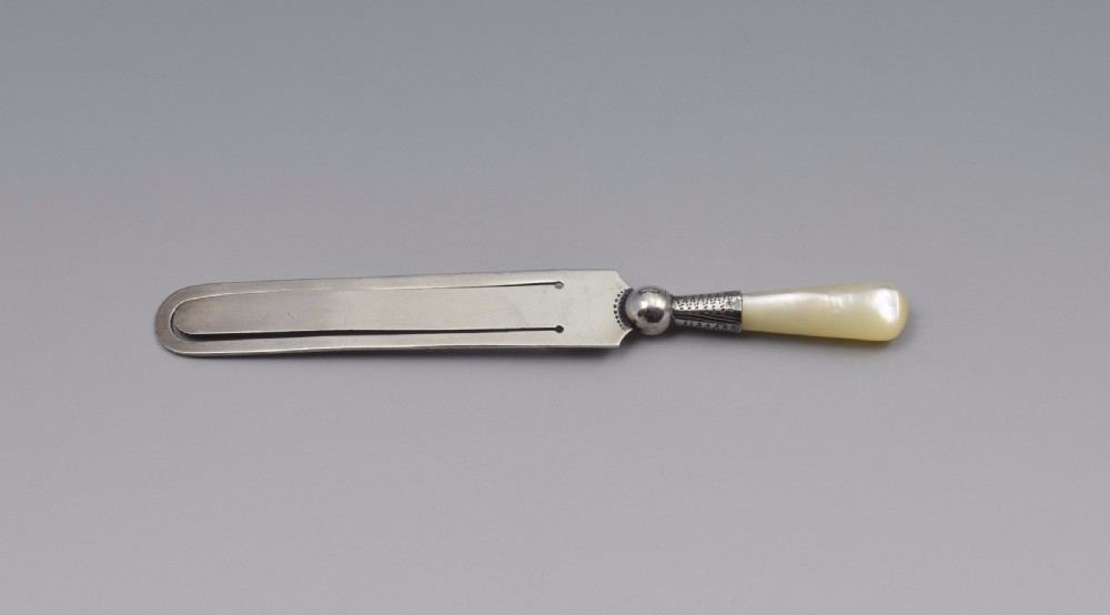 George V Silver & Mother Of Pearl Bookmark Adie & Lovekin View V
