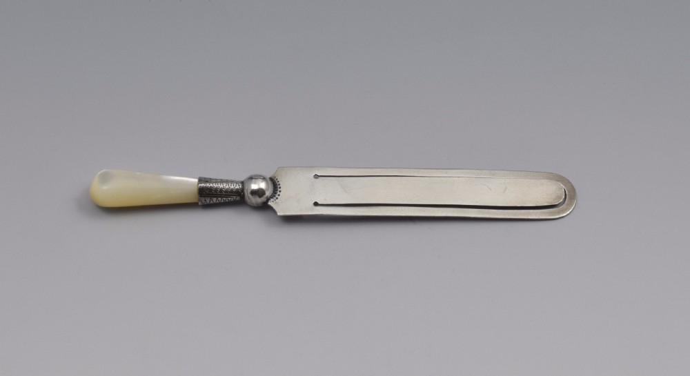 George V Silver & Mother Of Pearl Bookmark Adie & Lovekin View VI
