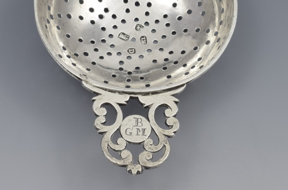 George I Britannia Silver Lemon Strainer London 1719 Georgian John Albright View V