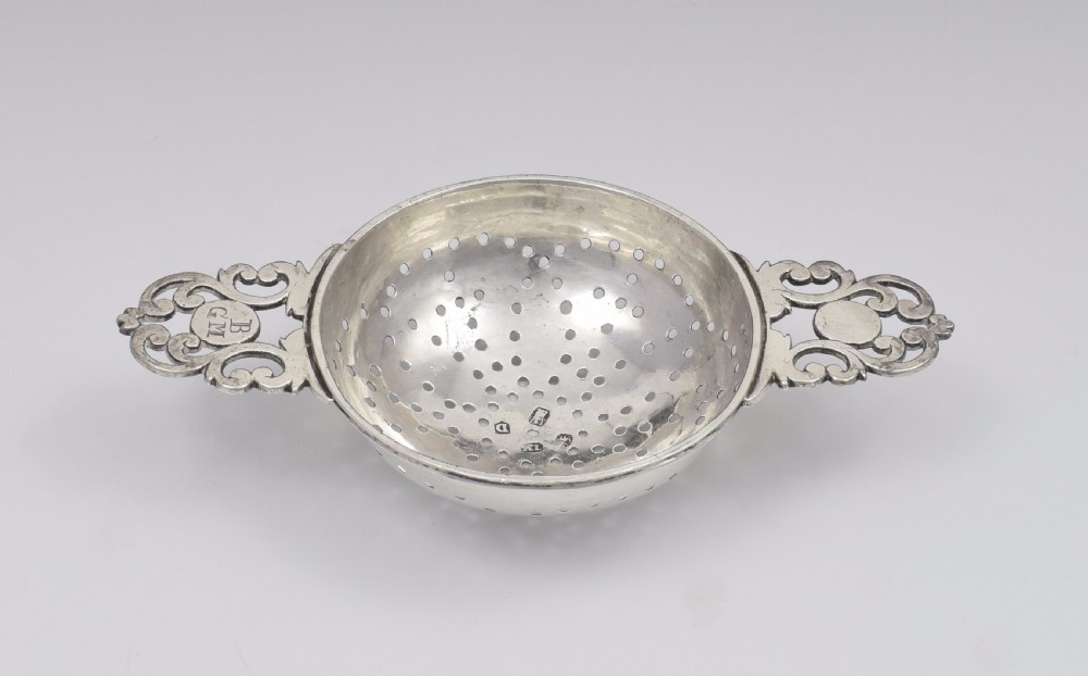 George I Britannia Silver Lemon Strainer London 1719 Georgian John Albright View VI