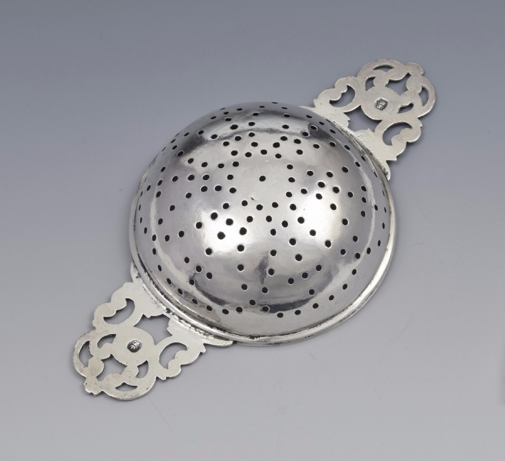 George I Britannia Silver Lemon Strainer London 1719 Georgian John Albright View VIII