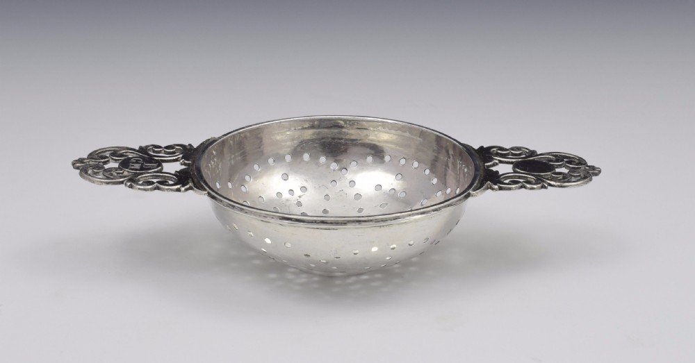 George I Britannia Silver Lemon Strainer London 1719 Georgian John Albright View XIII