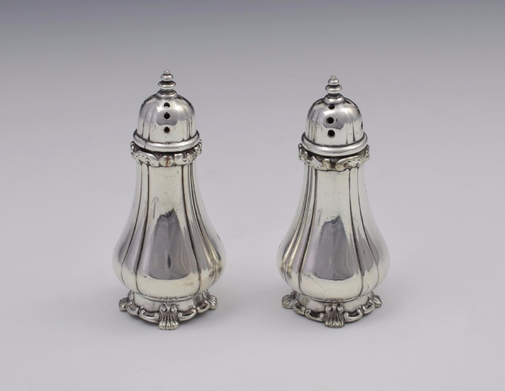 Pair Victorian Tiffany & Co. Soldered Silver Pepperettes View II