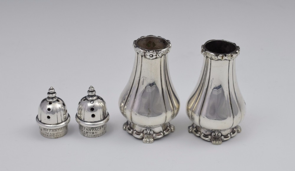 Pair Victorian Tiffany & Co. Soldered Silver Pepperettes View IX