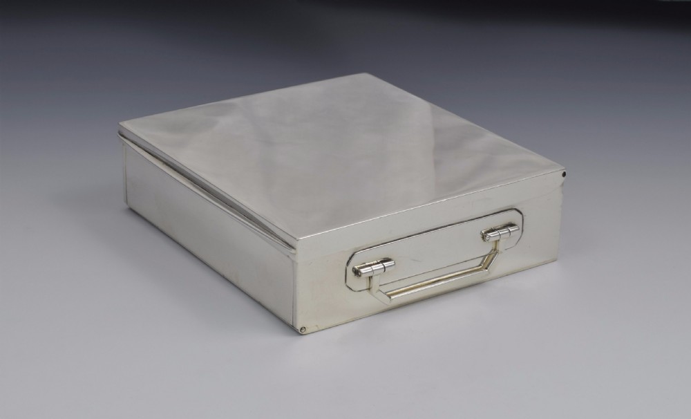 Fine George V Asprey Silver Sandwich Box 1922