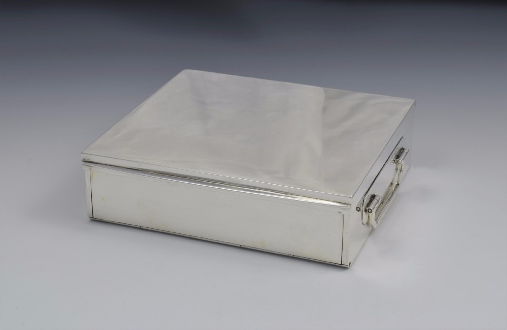 Fine George V Asprey Silver Sandwich Box 1922 View II