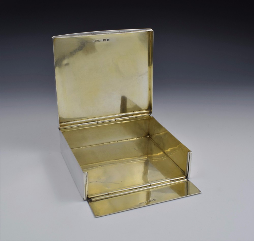 Fine George V Asprey Silver Sandwich Box 1922 View V