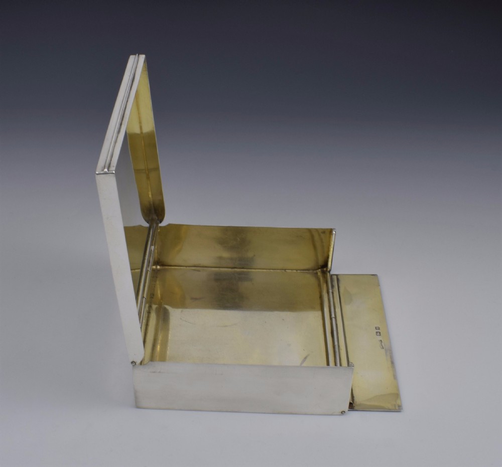 Fine George V Asprey Silver Sandwich Box 1922 View VI