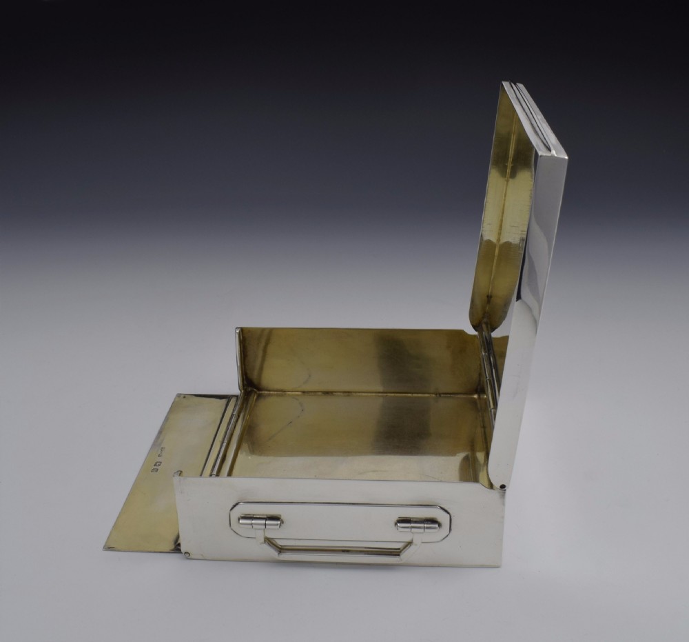 Fine George V Asprey Silver Sandwich Box 1922 View VII