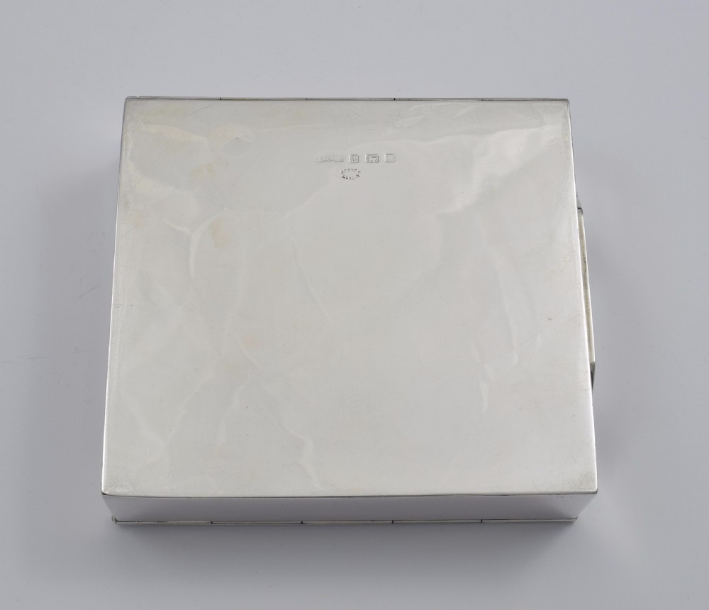Fine George V Asprey Silver Sandwich Box 1922 View XII