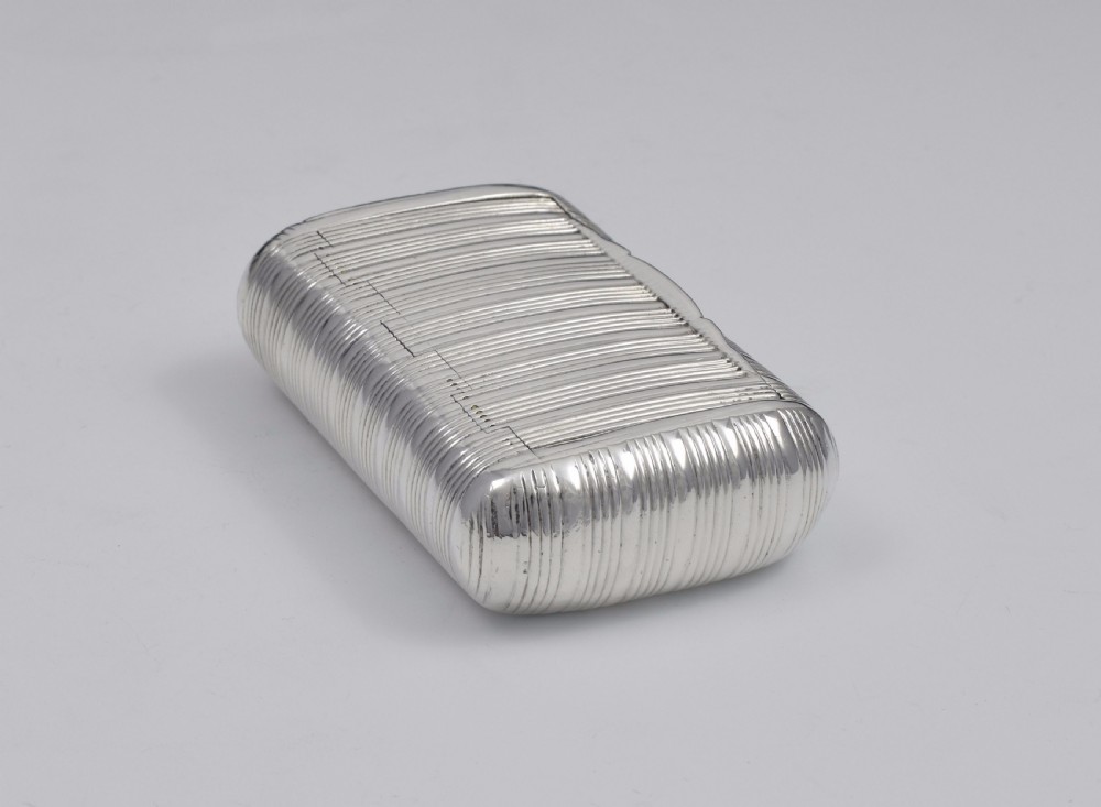 George III Fine Ribbed Silver Snuff Box 1810 Shekleton View VI