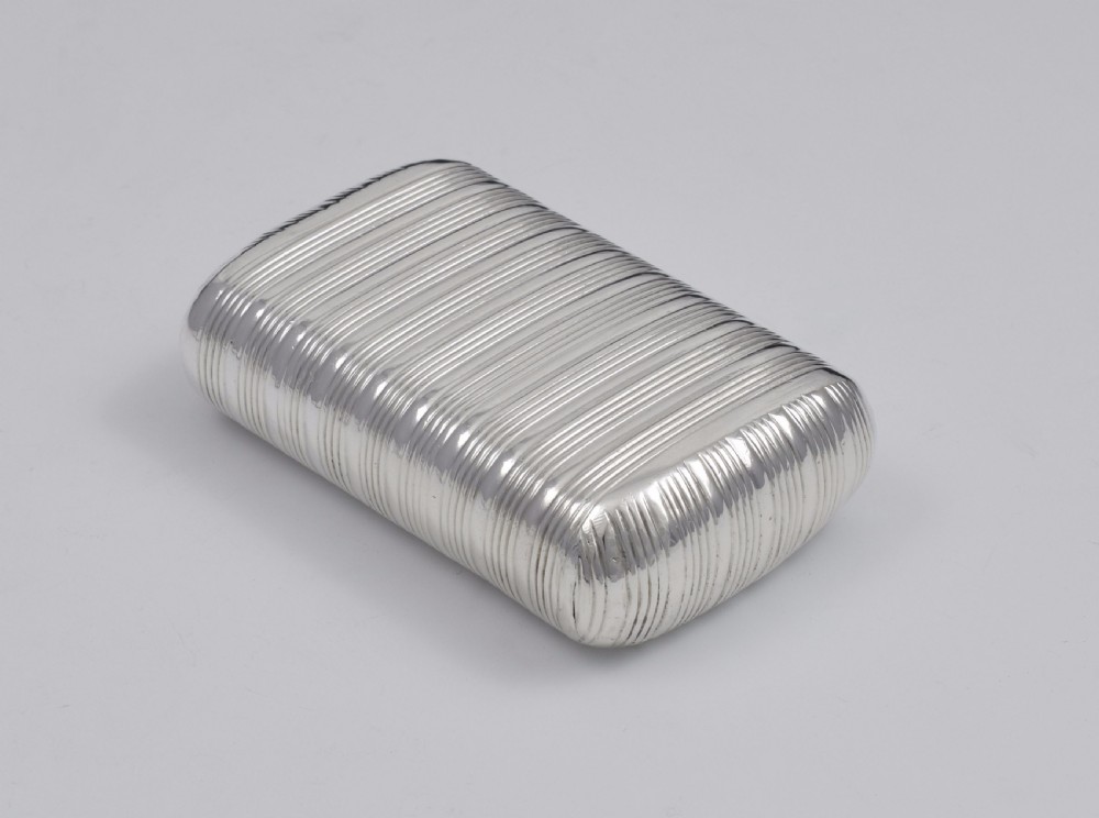 George III Fine Ribbed Silver Snuff Box 1810 Shekleton View XI