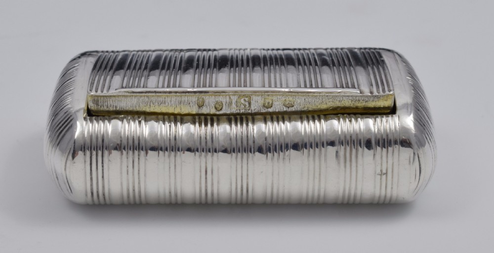 George III Fine Ribbed Silver Snuff Box 1810 Shekleton View XV