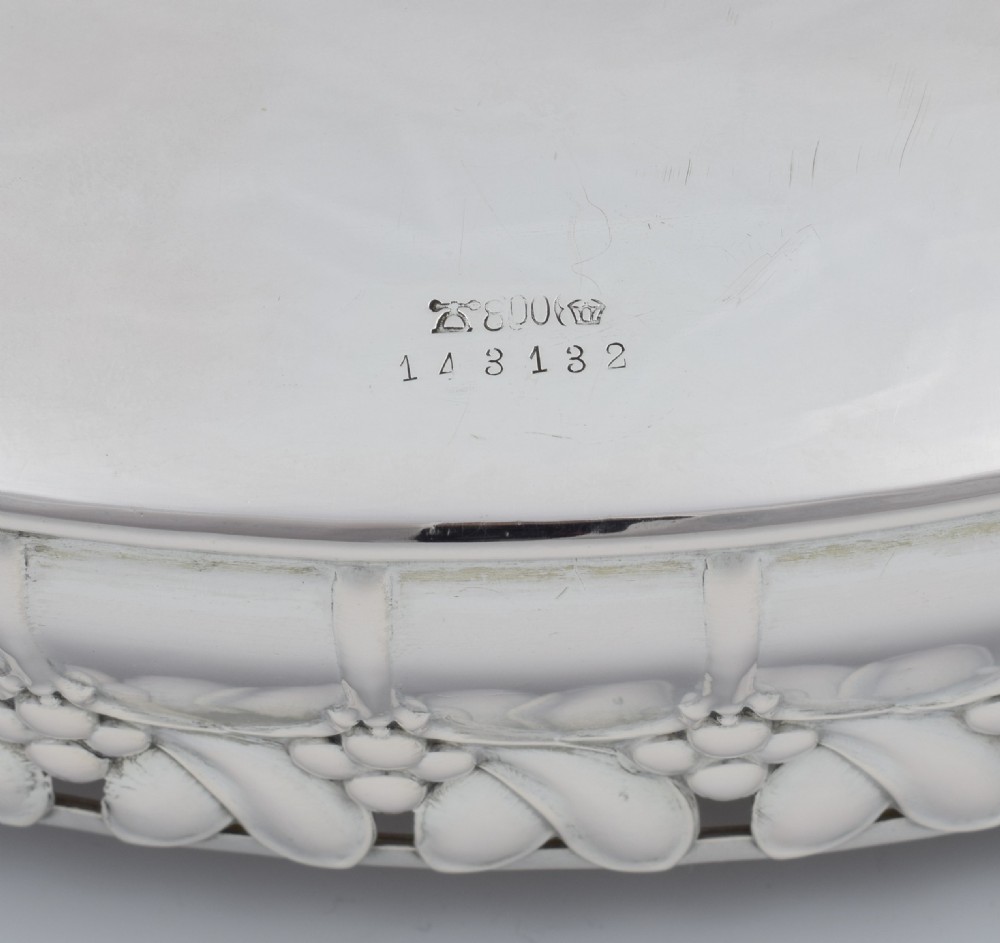 Art Nouveau German Silver Mistletoe Fruit Dish Wilkens & Sohne View XIV