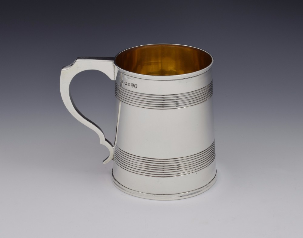 Victorian Silver 1 Pint Beer Mug Tankard Gilt Interior View III