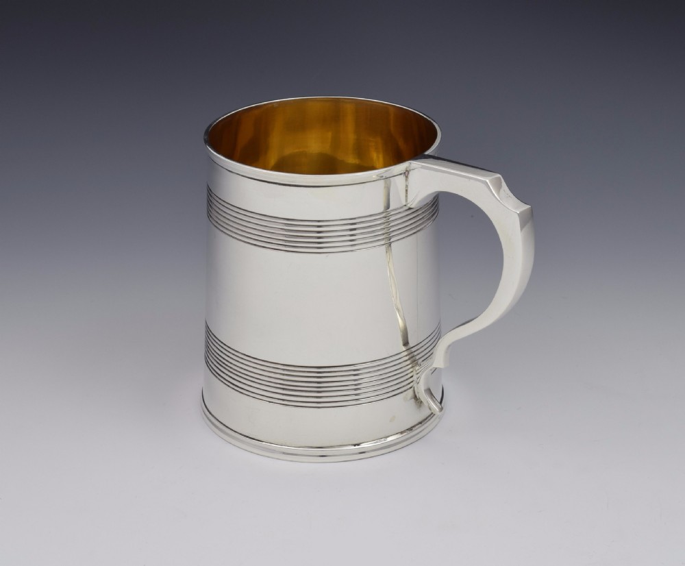 Victorian Silver 1 Pint Beer Mug Tankard Gilt Interior View VI