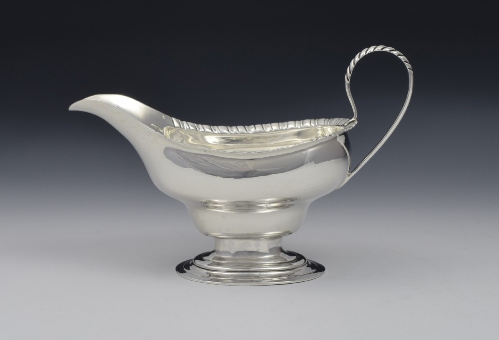 18thC Georgian Scottish Silver Pedestal Sauceboat Edinburgh 1780 James Hewitt