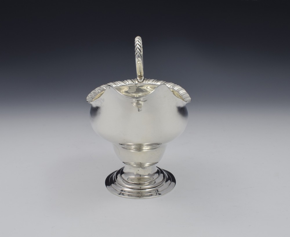 18thC Georgian Scottish Silver Pedestal Sauceboat Edinburgh 1780 James Hewitt View V