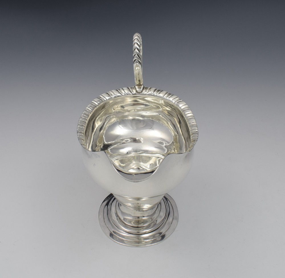 18thC Georgian Scottish Silver Pedestal Sauceboat Edinburgh 1780 James Hewitt View VI