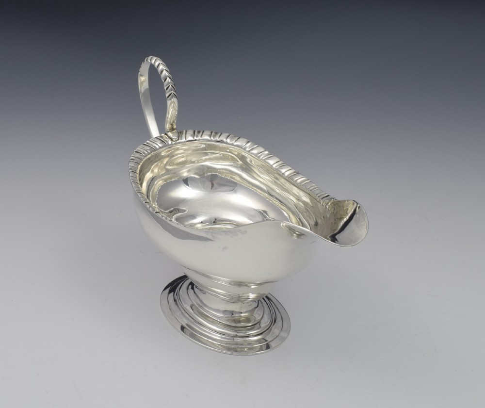 18thC Georgian Scottish Silver Pedestal Sauceboat Edinburgh 1780 James Hewitt View VII