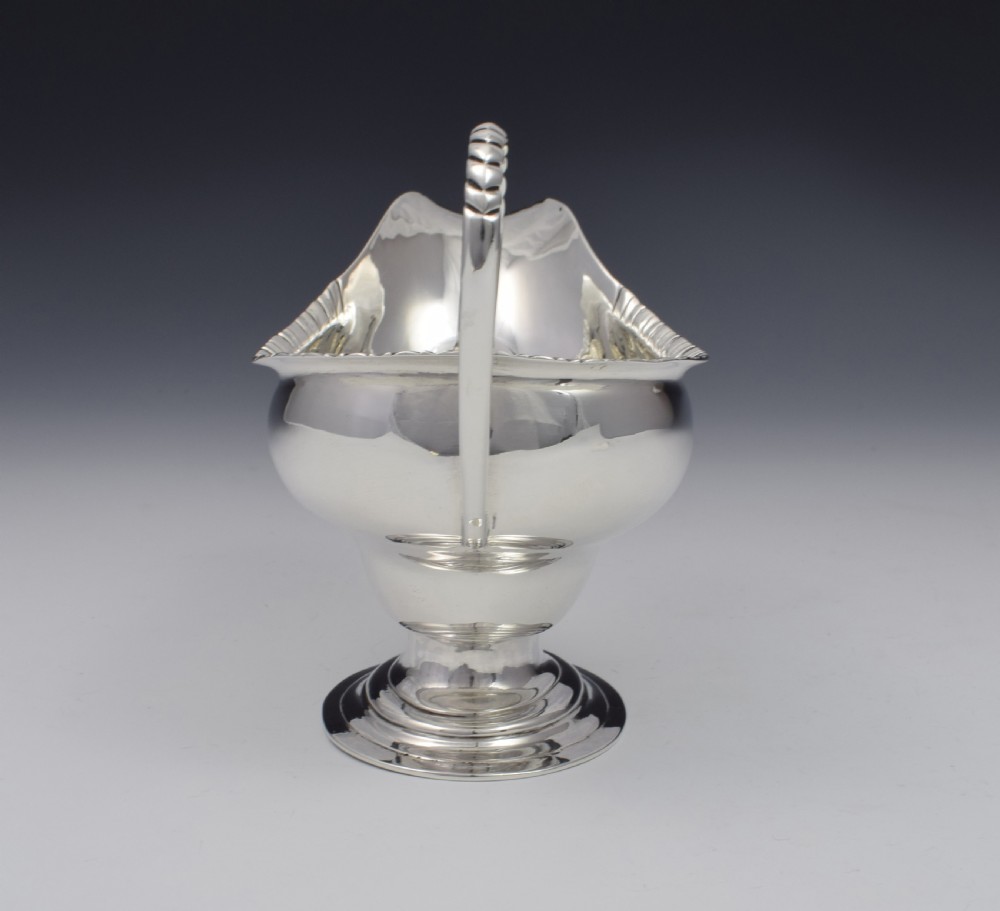 18thC Georgian Scottish Silver Pedestal Sauceboat Edinburgh 1780 James Hewitt View XI