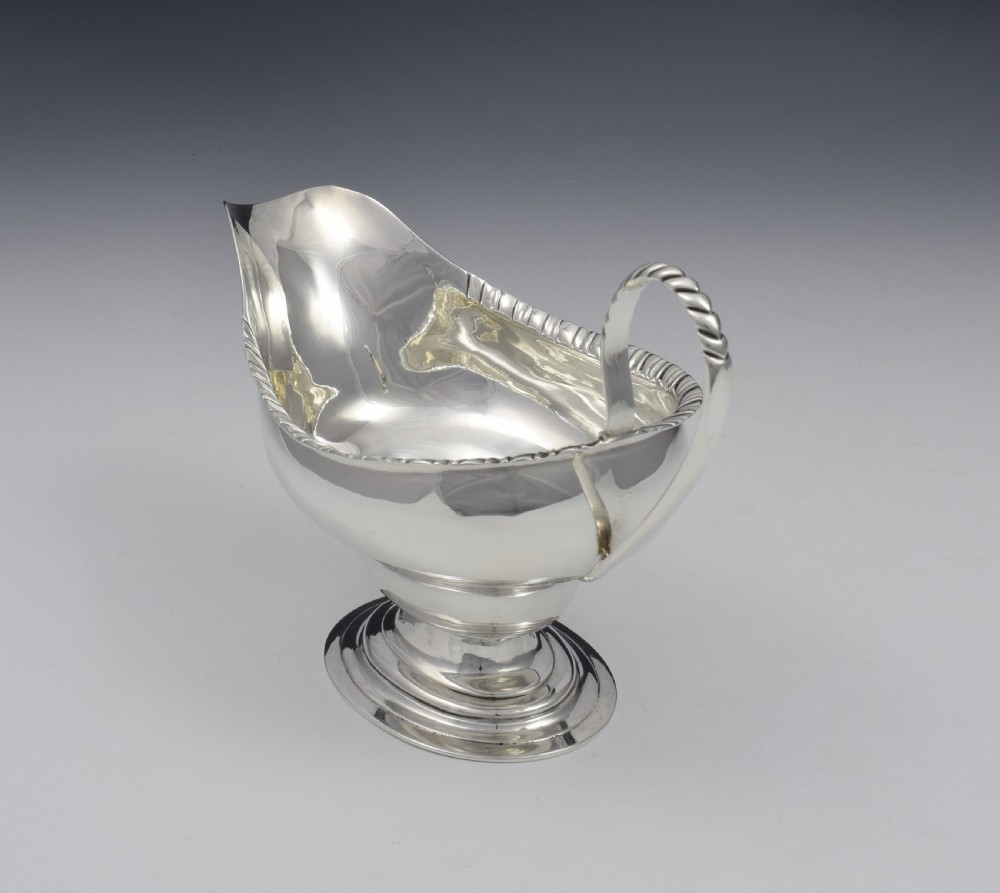 18thC Georgian Scottish Silver Pedestal Sauceboat Edinburgh 1780 James Hewitt View XII