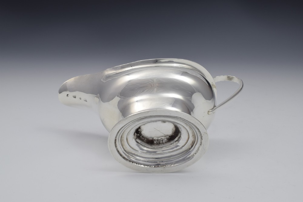 18thC Georgian Scottish Silver Pedestal Sauceboat Edinburgh 1780 James Hewitt View XVII