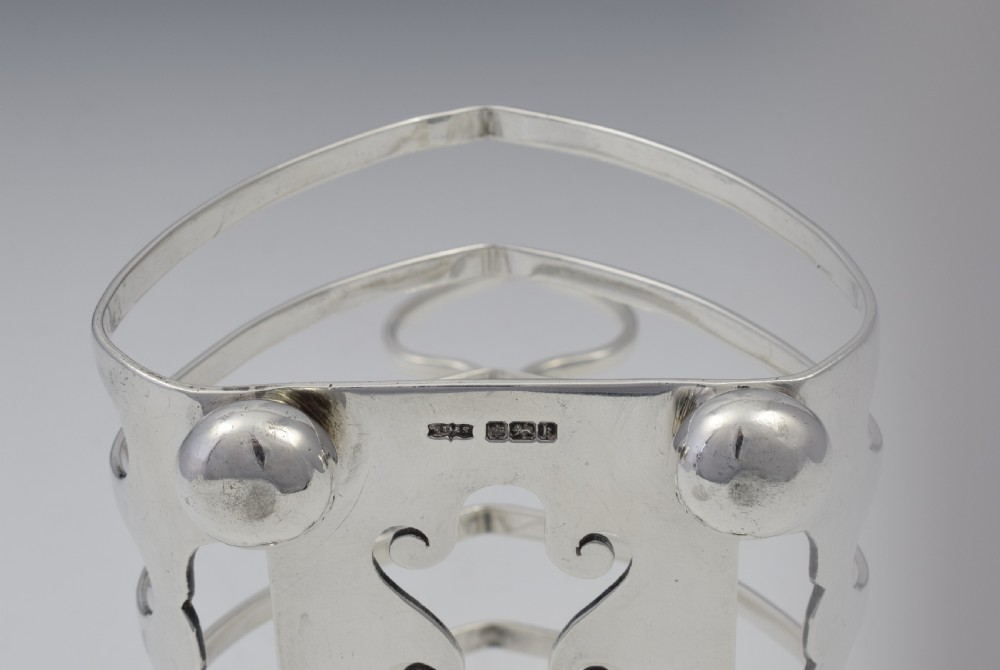 Unusual Edwardian Silver 6 Slice Toast Rack View XII