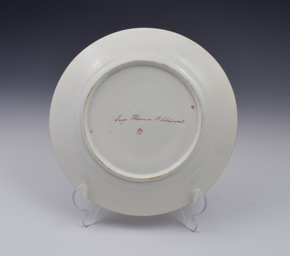 Derby Porcelain Botanical Dessert Plate c.1806 Curtis St John's Wort View VIII