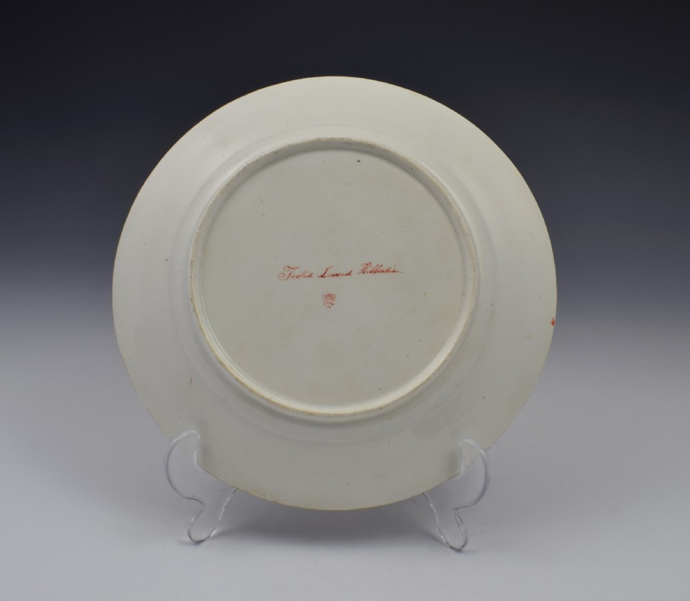 Derby Porcelain Botanical Dessert Plate c.1806 Toothed Leaved Hibbertia View VIII