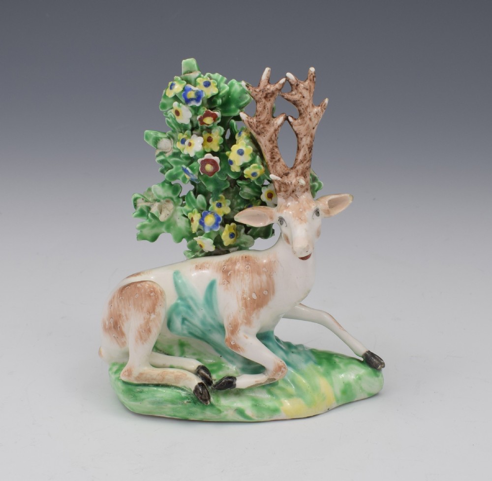 Derby Porcelain Figure Recumbent Stag Deer c.1765