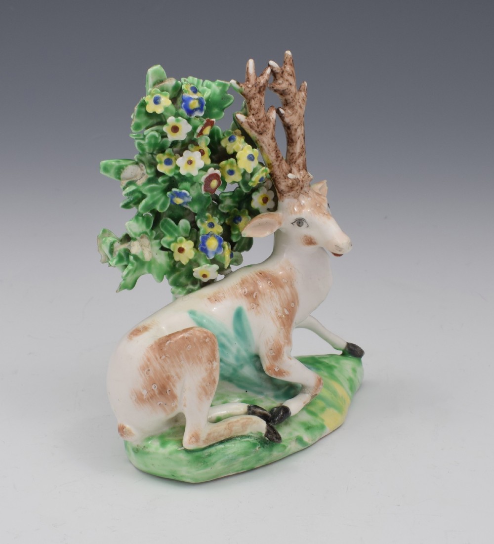 Derby Porcelain Figure Recumbent Stag Deer c.1765 View II