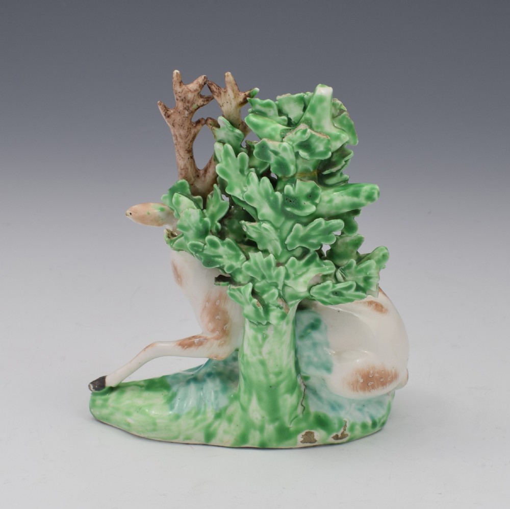 Derby Porcelain Figure Recumbent Stag Deer c.1765 View V