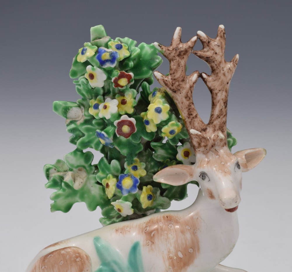 Derby Porcelain Figure Recumbent Stag Deer c.1765 View X