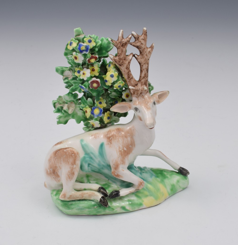 Derby Porcelain Figure Recumbent Stag Deer c.1765 View XIV