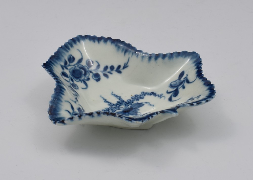 Pair Of First Period Worcester Porcelain Vine Leaf Pickle Dishes View XIII