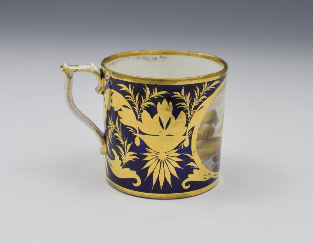 Derby Porcelain Coffee Can Landscape Scene Abergeldie Scotland Named View View VII