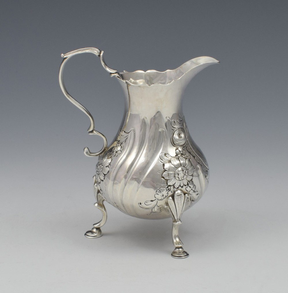 George II Silver Baluster Cream Jug David Hennell I Georgian
