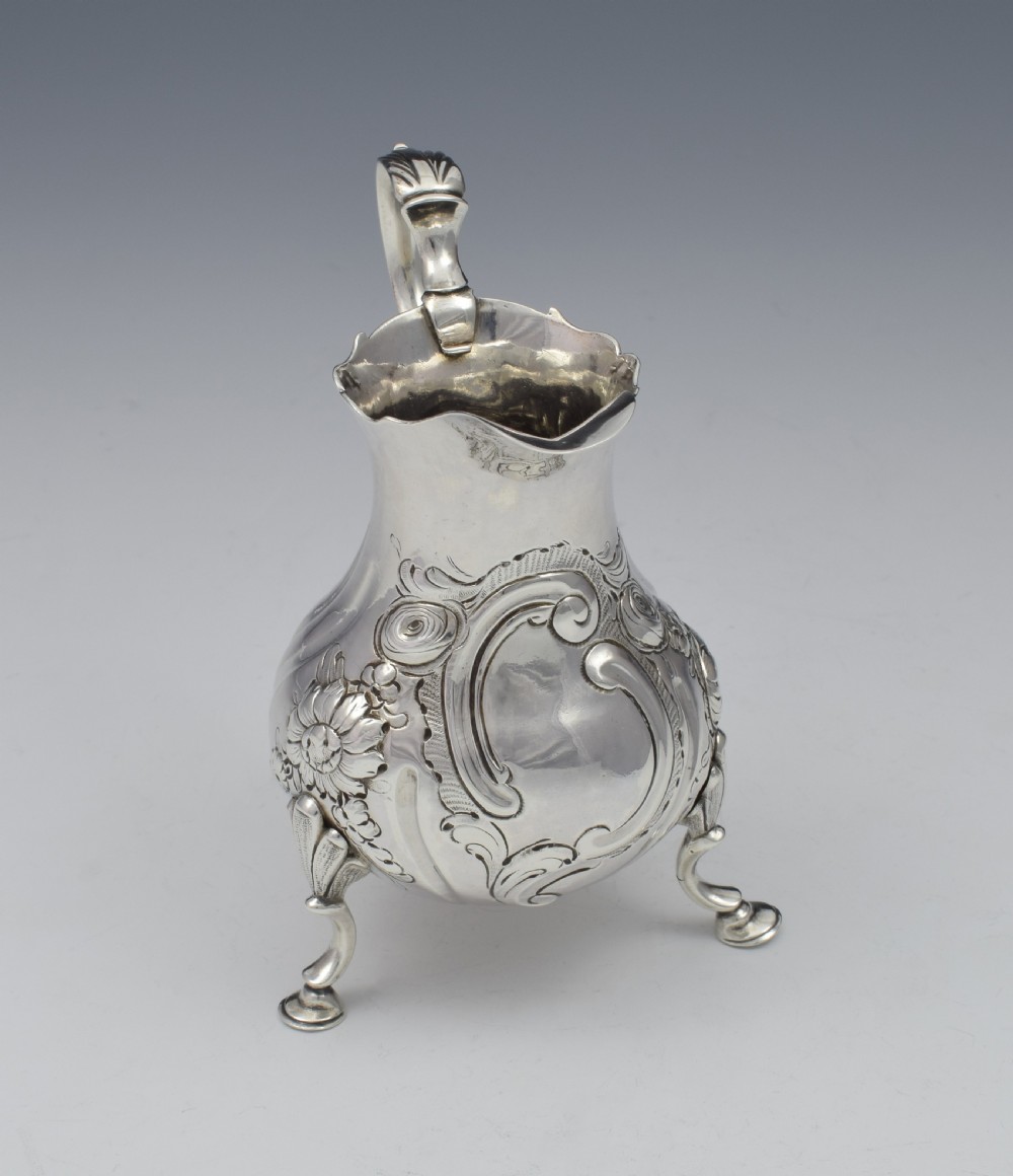 George II Silver Baluster Cream Jug David Hennell I Georgian View IV