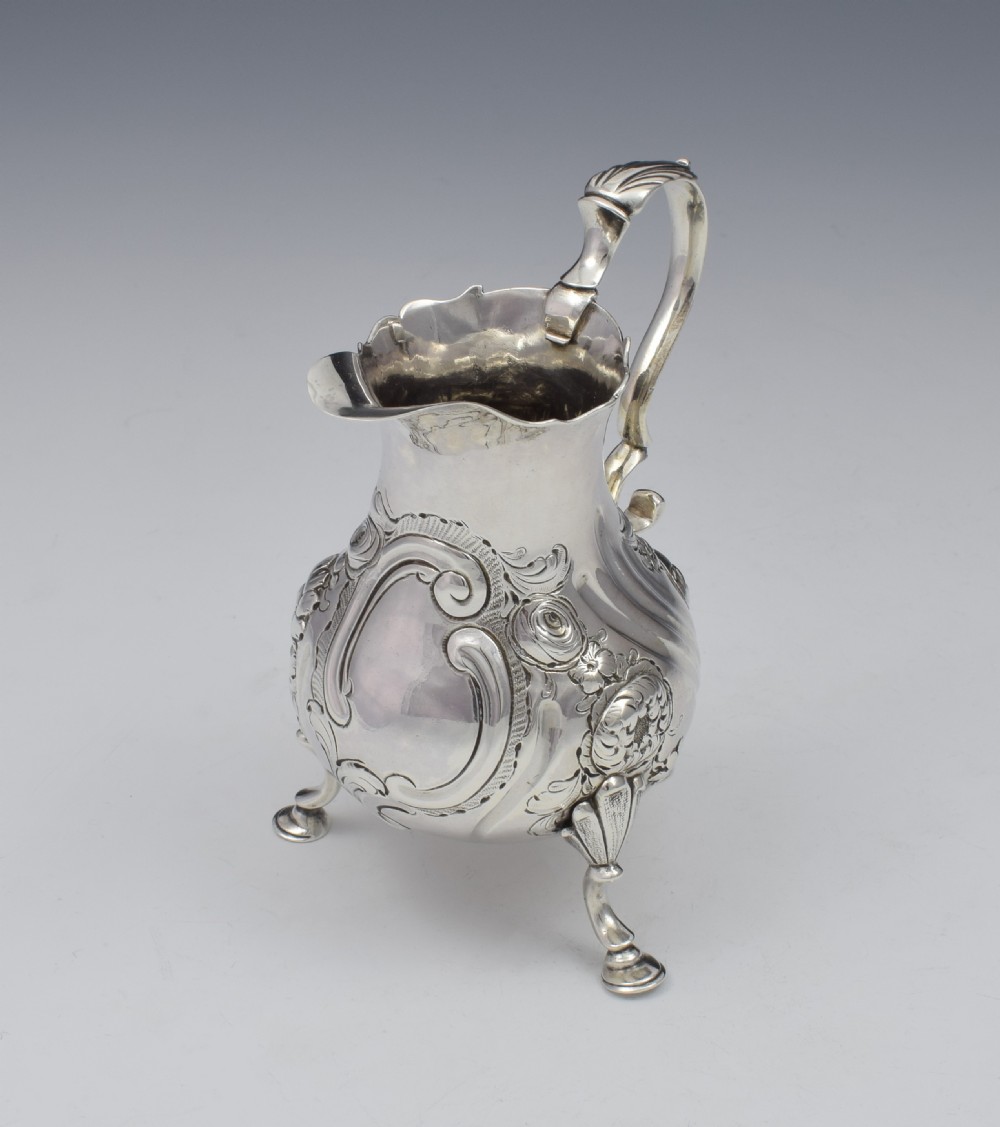 George II Silver Baluster Cream Jug David Hennell I Georgian View V