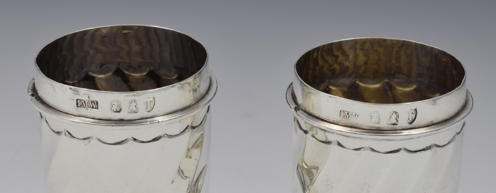Pair Of Victorian Britannia Standard Silver Lighthouse Sugar Casters View X