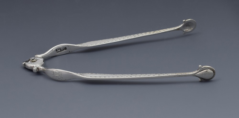 Rare Pair George III Pivot Spring Hinge Sugar Tongs Nips View VI