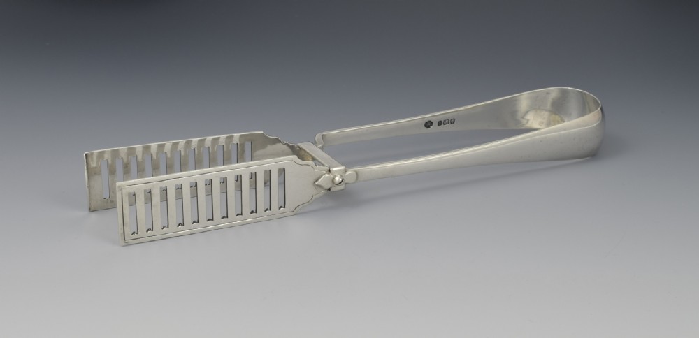 Silver Asparagus Tongs William Hutton & Sons Sheffield 1911 View V