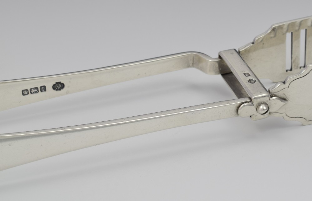 Silver Asparagus Tongs William Hutton & Sons Sheffield 1911 View X