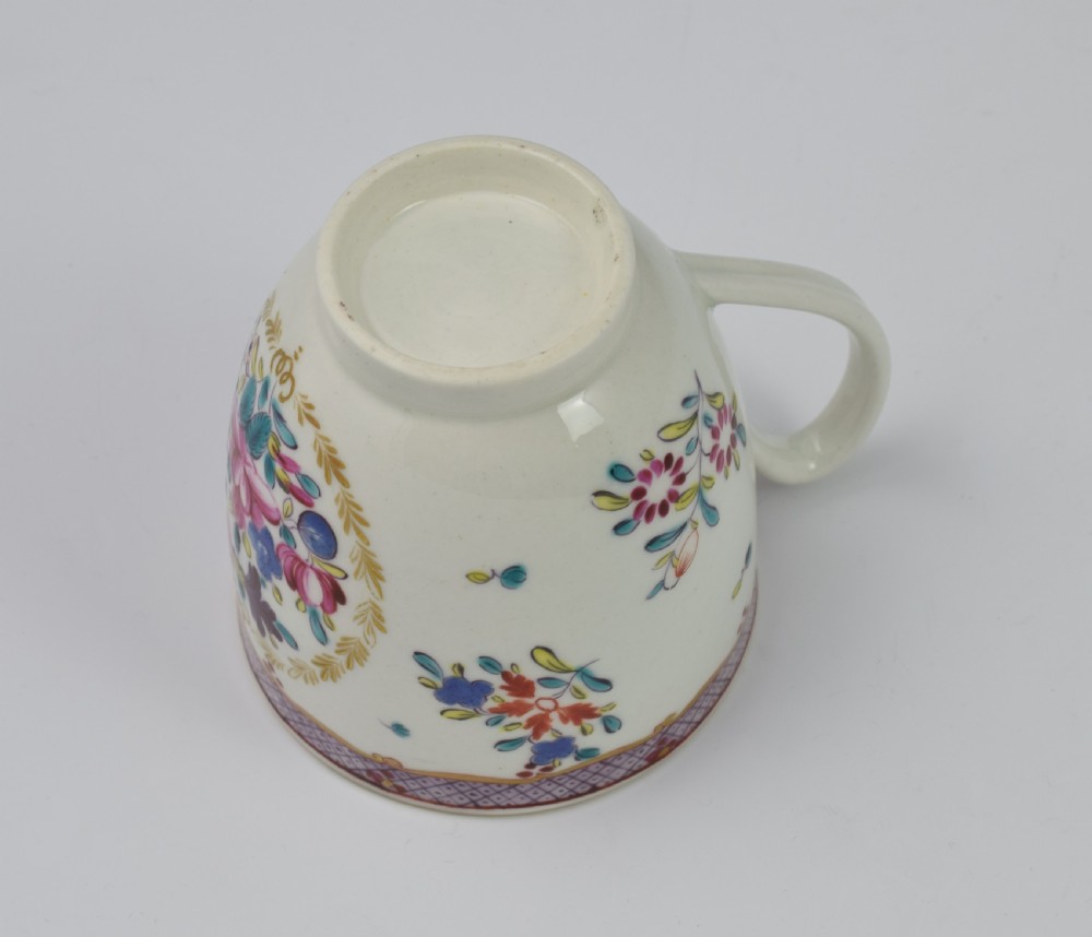 First Period Worcester Coffee Cup Compagnie Des Indes Pattern c.1775 View IX