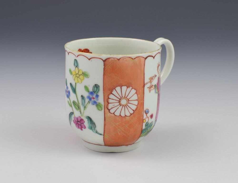 First Period Worcester Japanese Style Panelled Coffee Cup c.1770 View IV