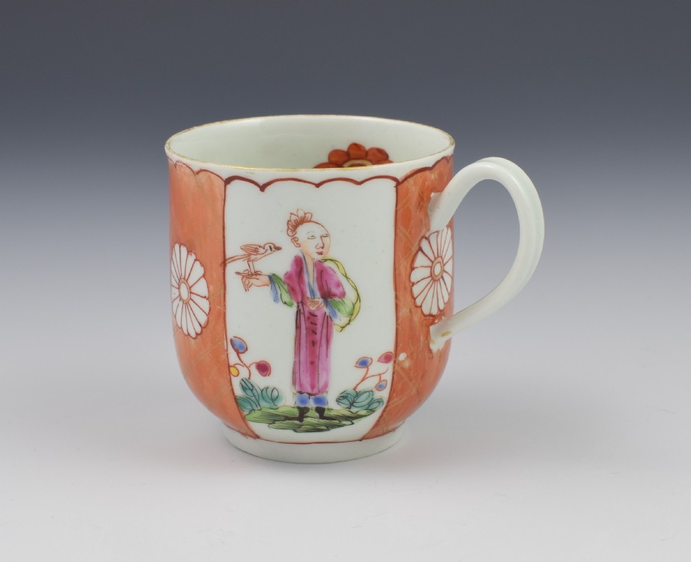 First Period Worcester Japanese Style Panelled Coffee Cup c.1770 View VI